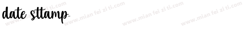 date sttamp字体转换